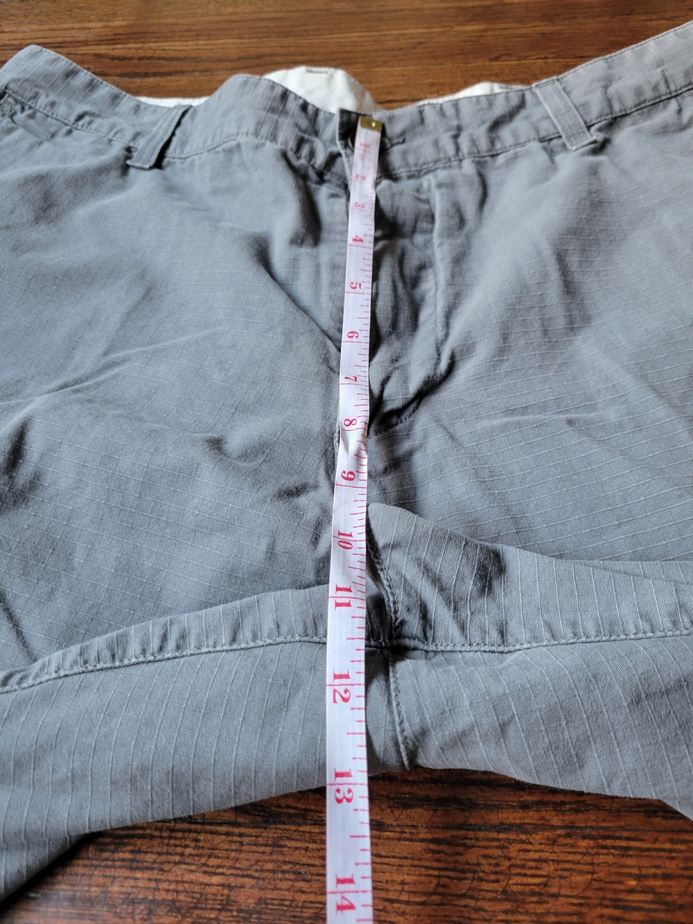Dockers Size 40 Flat Front Chino Casual Gray Khaki Cotton Shorts Hiking Outdoor - Picture 9 of 15